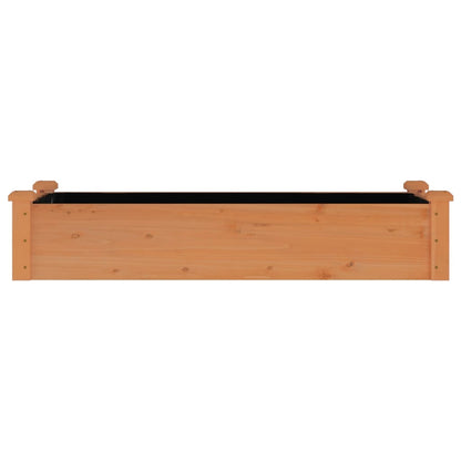 Plantenbak verhoogd met voering 120x45x25 cm vurenhout bruin