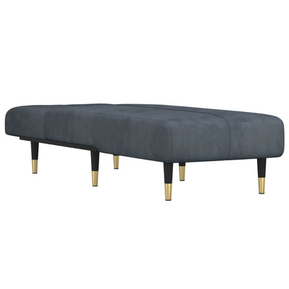 Chaise longue fluweel donkergrijs