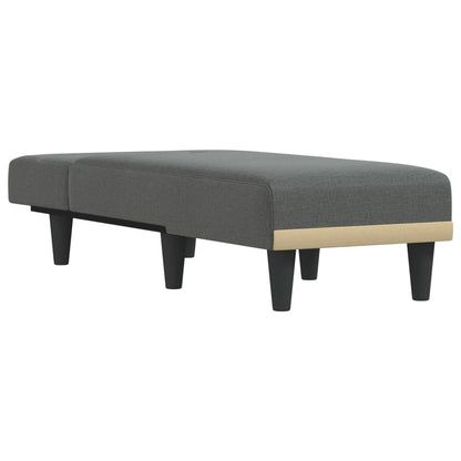 Chaise longue stof donkergrijs