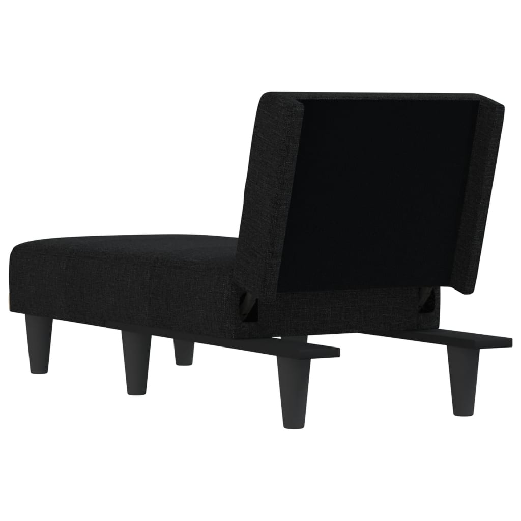 Chaise longue stof zwart