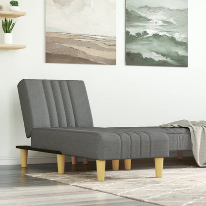 Chaise longue stof donkergrijs