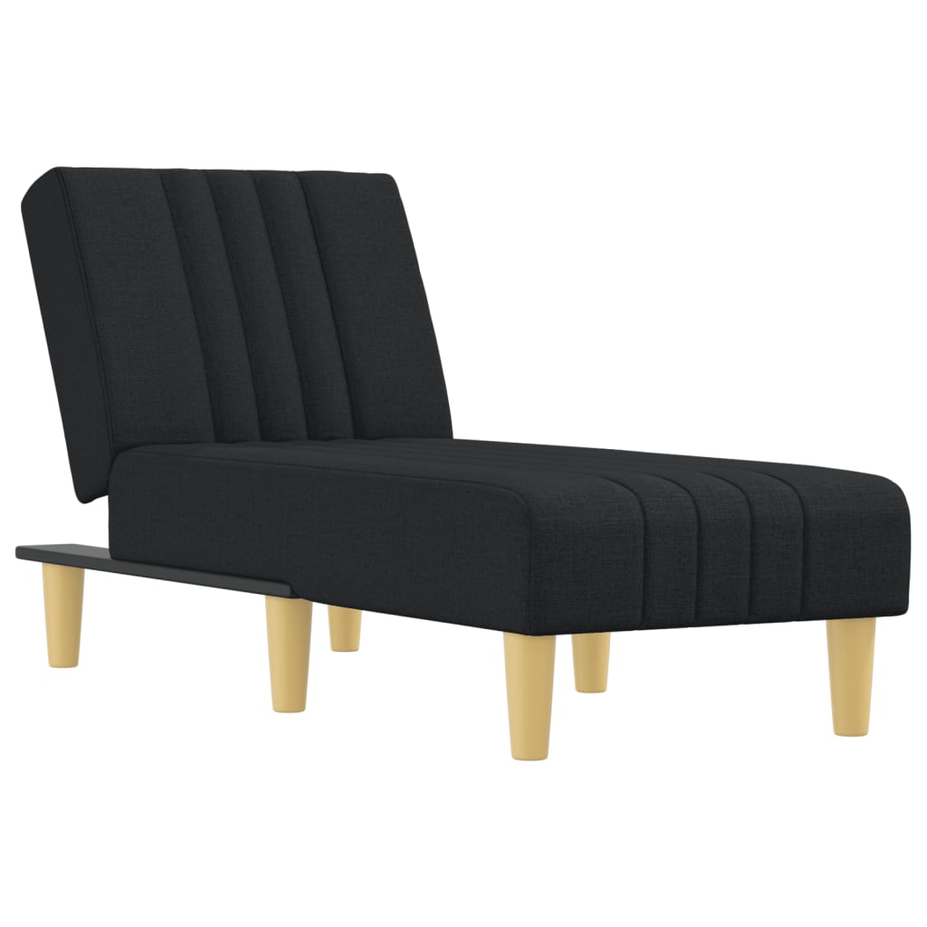 Chaise longue stof zwart