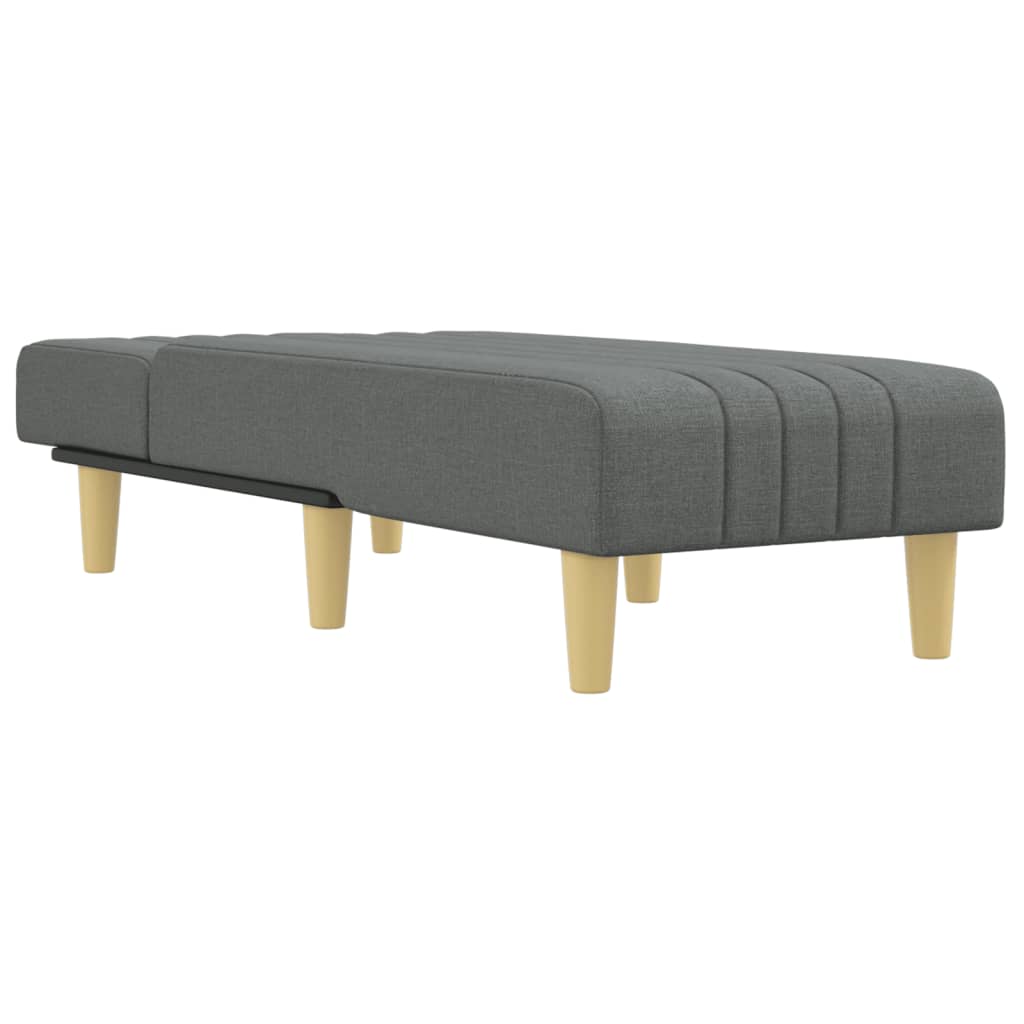 Chaise longue stof donkergrijs