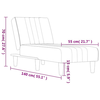 Chaise longue stof zwart