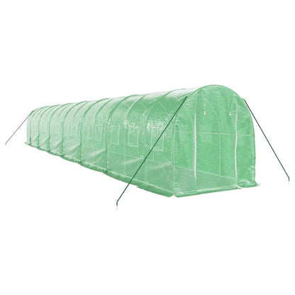 Tuinkas met stalen frame 28 m² 14x2x2 m groen