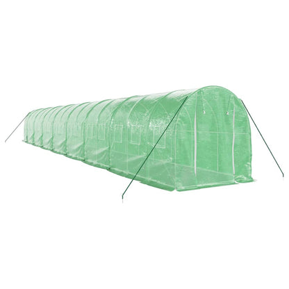 Tuinkas met stalen frame 32 m² 16x2x2 m groen