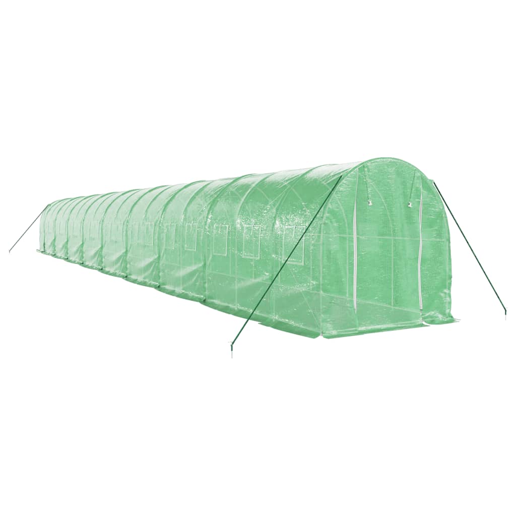 Tuinkas met stalen frame 36 m² 18x2x2 m groen