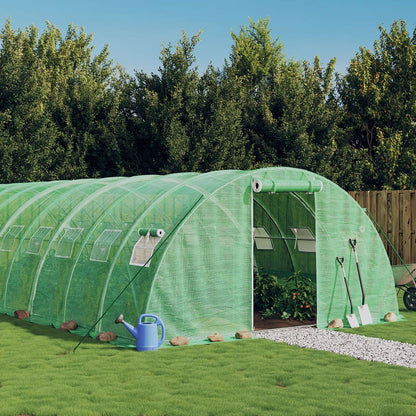 Tuinkas met stalen frame 32 m² 8x4x2 m groen