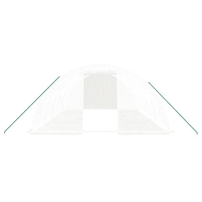 Tuinkas met stalen frame 24 m² 6x4x2 m wit