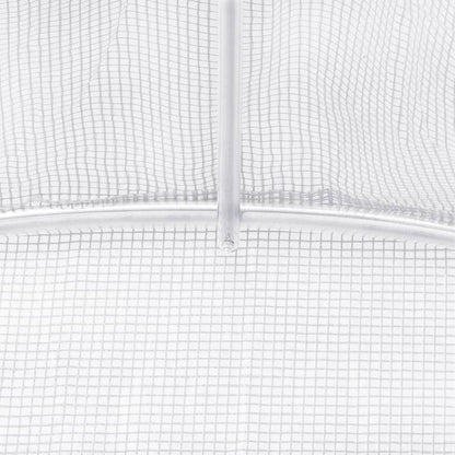 Tuinkas met stalen frame 24 m² 6x4x2 m wit