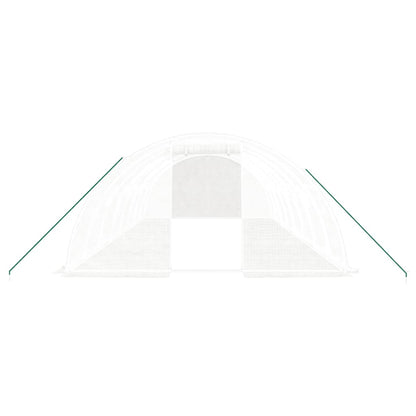 Tuinkas met stalen frame 32 m² 8x4x2 m wit