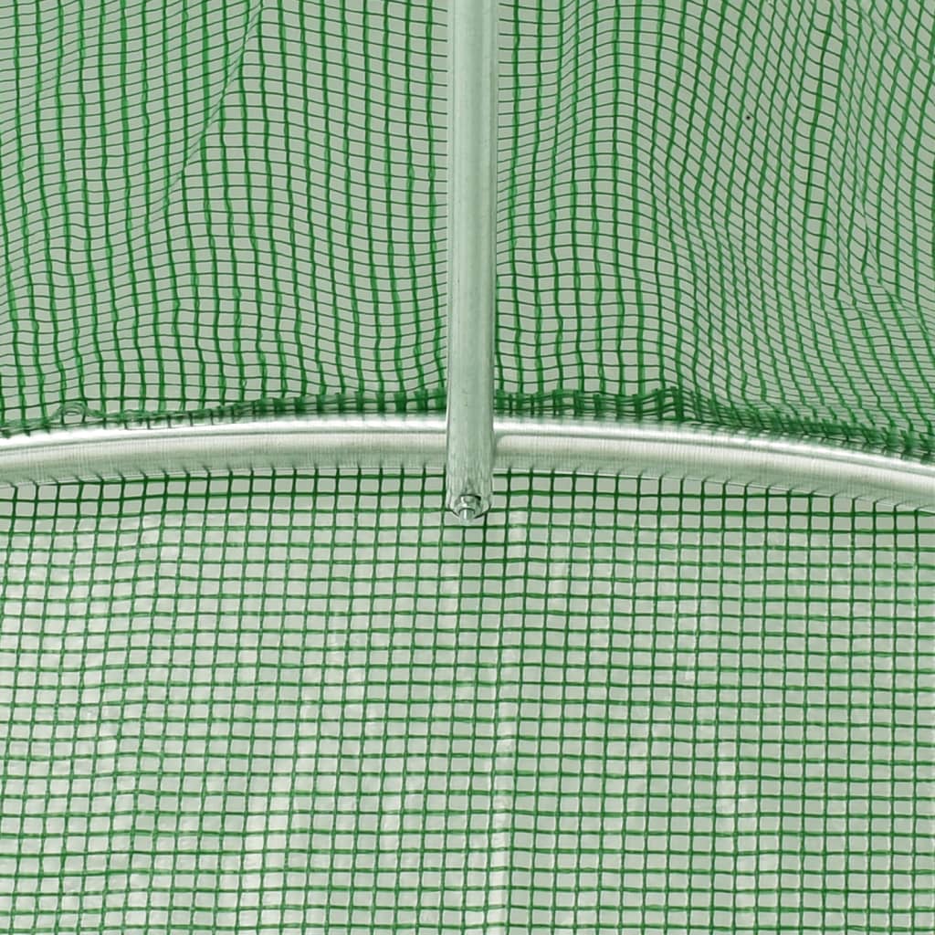 Tuinkas met stalen frame 48 m² 8x6x2,85 m groen