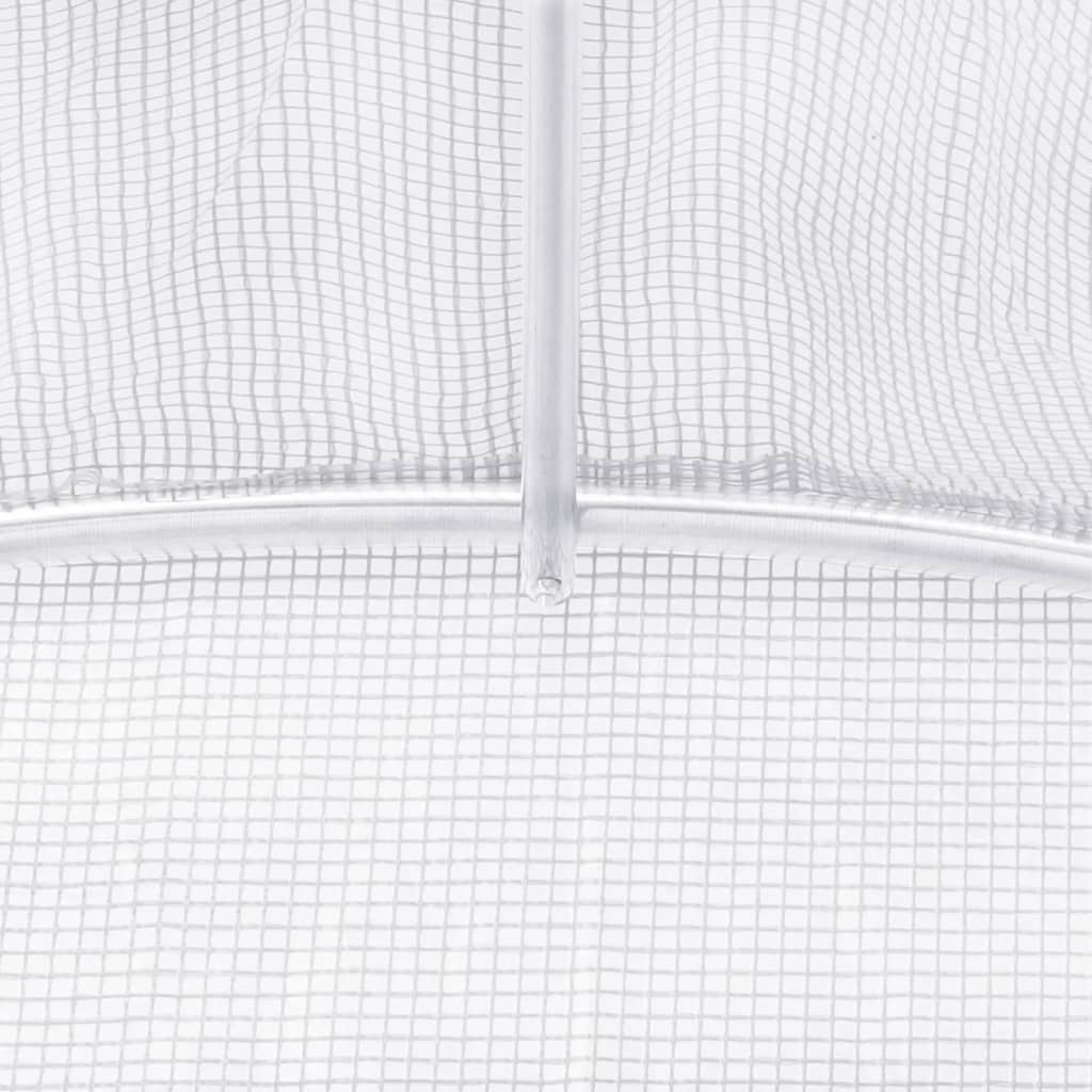 Tuinkas met stalen frame 48 m² 8x6x2,85 m wit