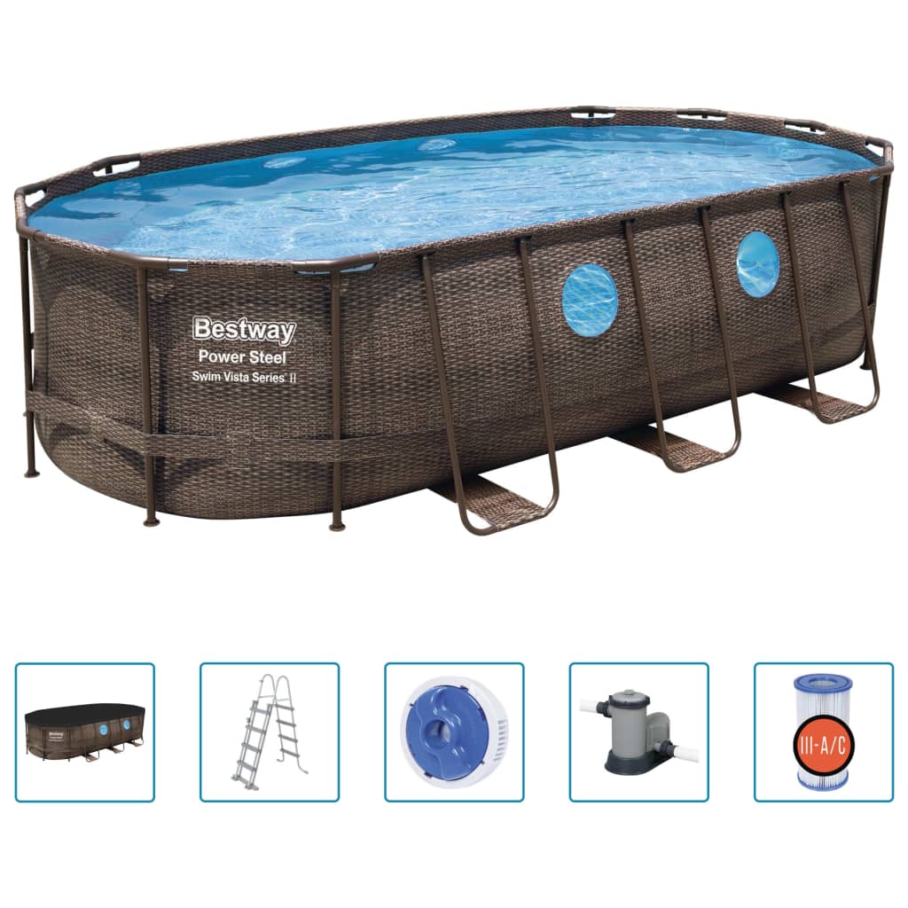 Bestway Power Steel Zwembadset Swim Vista Series 549x274x122 cm