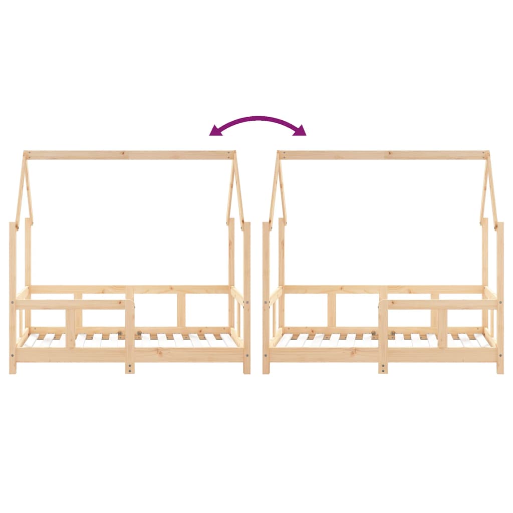 Kinderbedframe 70x140 cm massief grenenhout