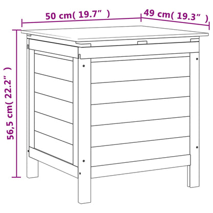 Tuinbox 50x49x56,5 cm massief vurenhout bruin