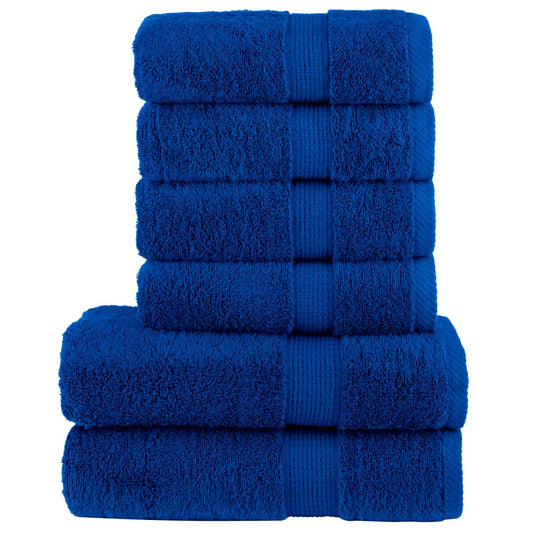 6-delige Handdoekenset SOLUND 600 g/m² blauw