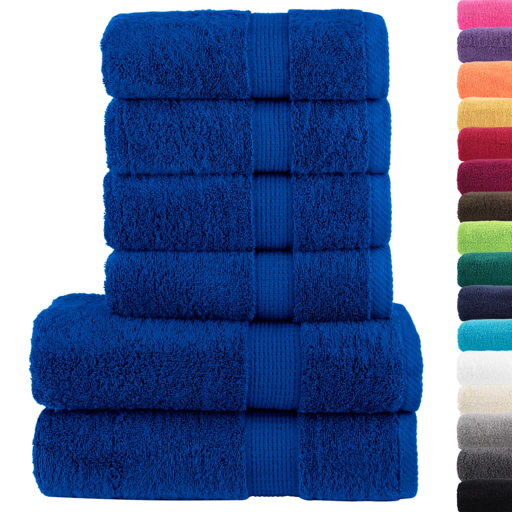 6-delige Handdoekenset SOLUND 600 g/m² blauw