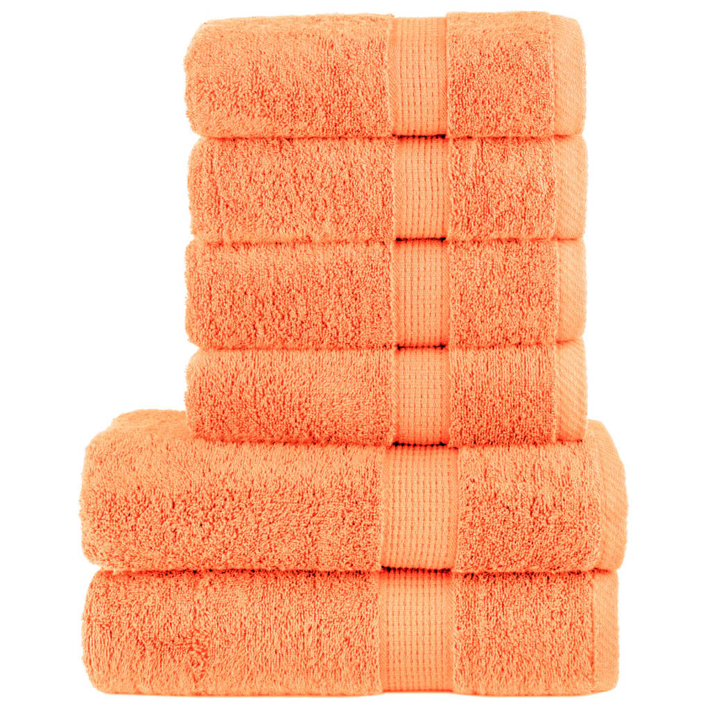 6-delige Handdoekenset SOLUND 600 g/m² oranje