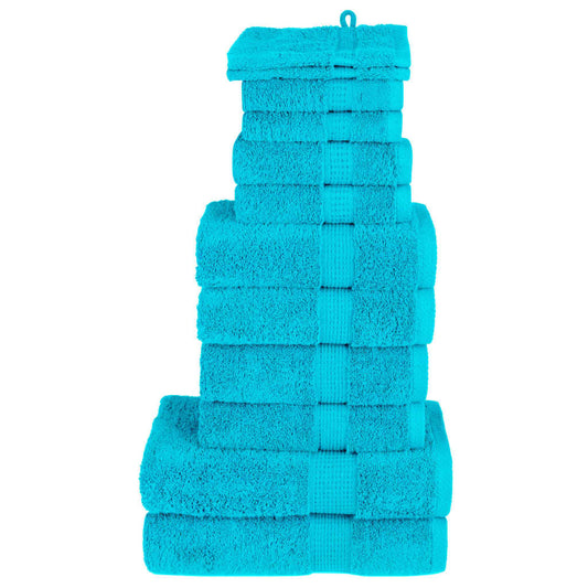 12-delige Handdoekenset SOLUND 600 g/m² turquoise