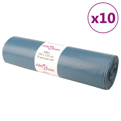 Vuilniszakken 100 st 240 l blauw