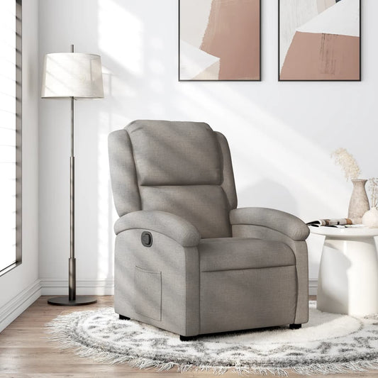 Fauteuil verstelbaar stof taupe