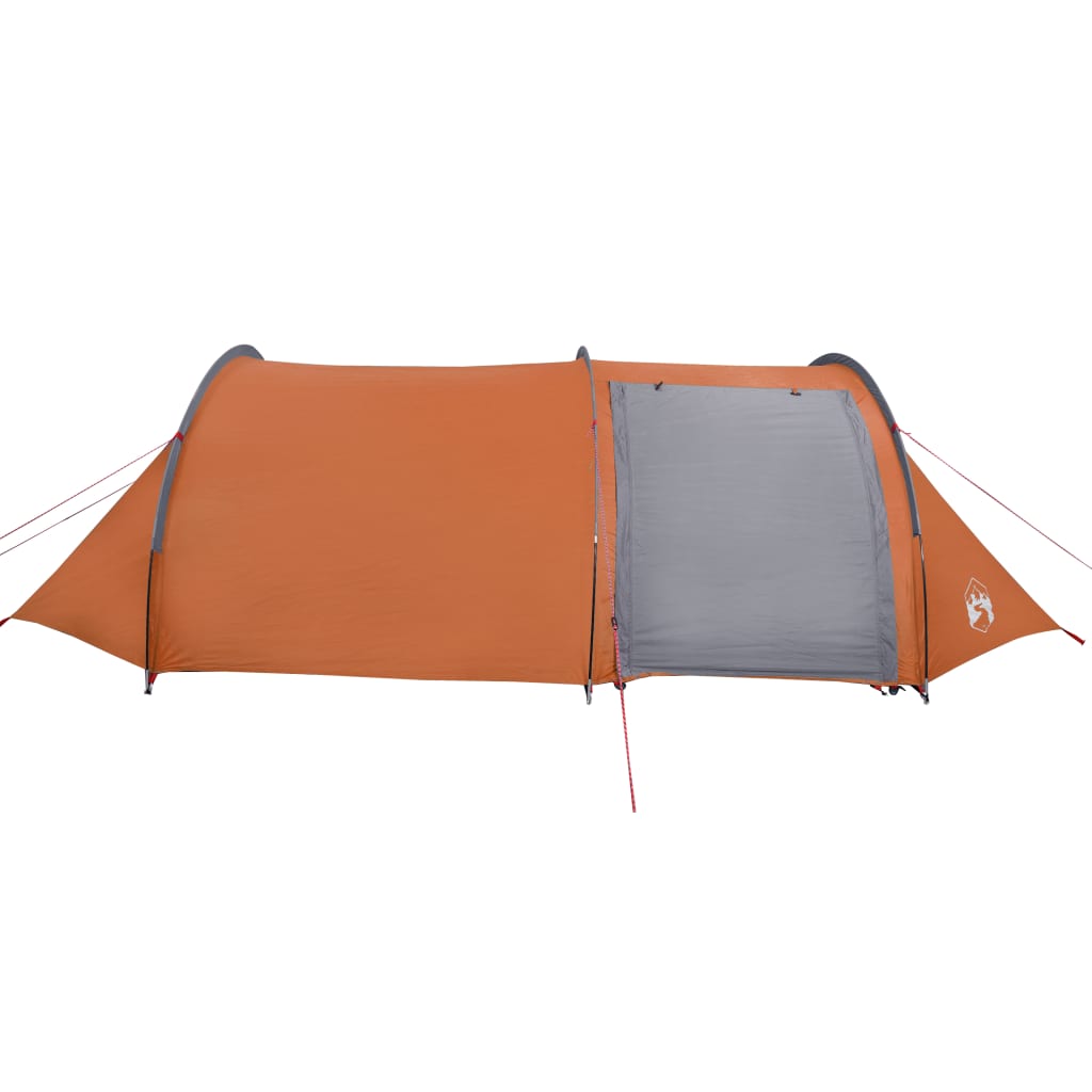 Tent 4-persoons 405x170x106 cm 185T taft grijs en oranje