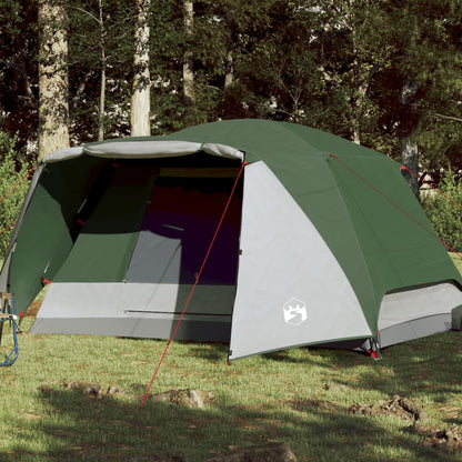 Tent 6-persoons 412x370x190 cm 190T taft groen