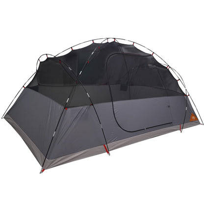 Tent 8-persoons 360x430x195 cm 190T taft grijs en oranje