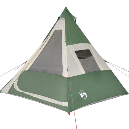 Tent 7-persoons 350x350x280 cm 185T taft groen
