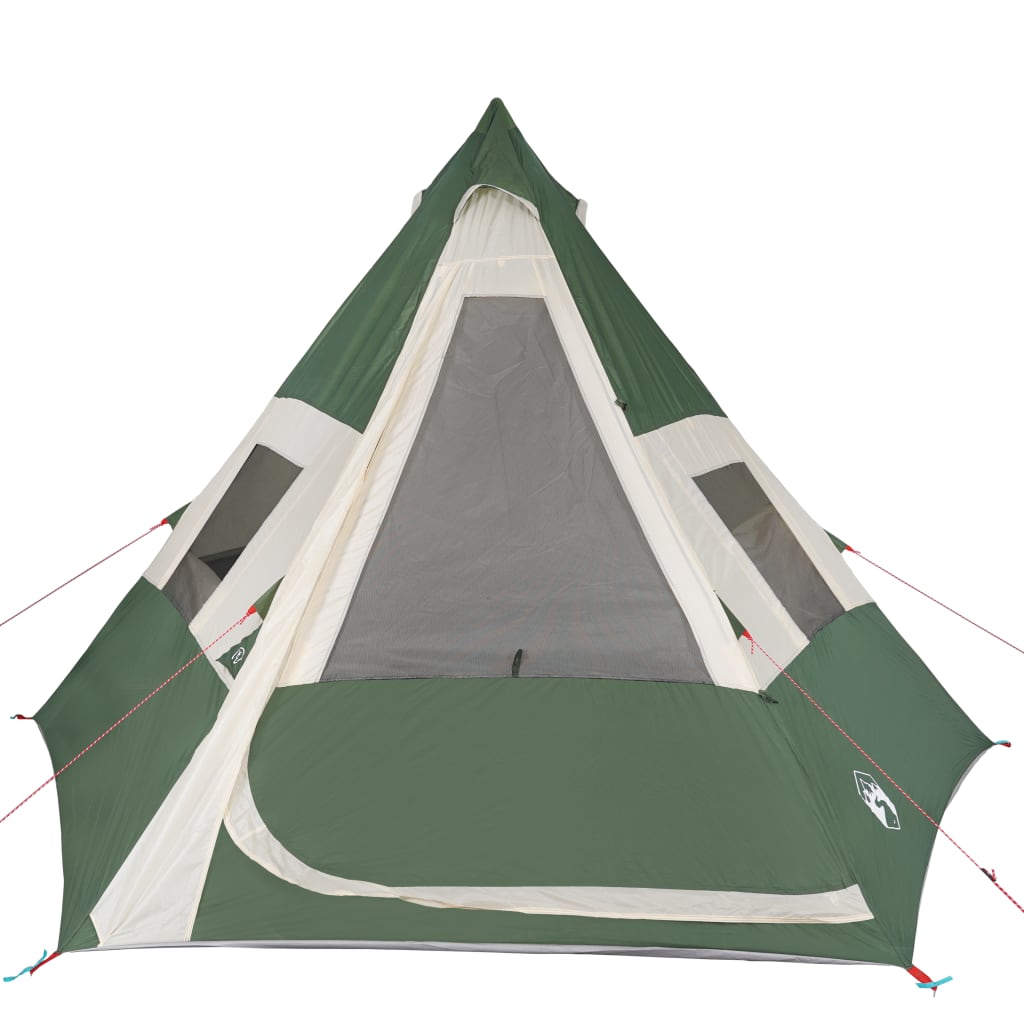 Tent 7-persoons 350x350x280 cm 185T taft groen