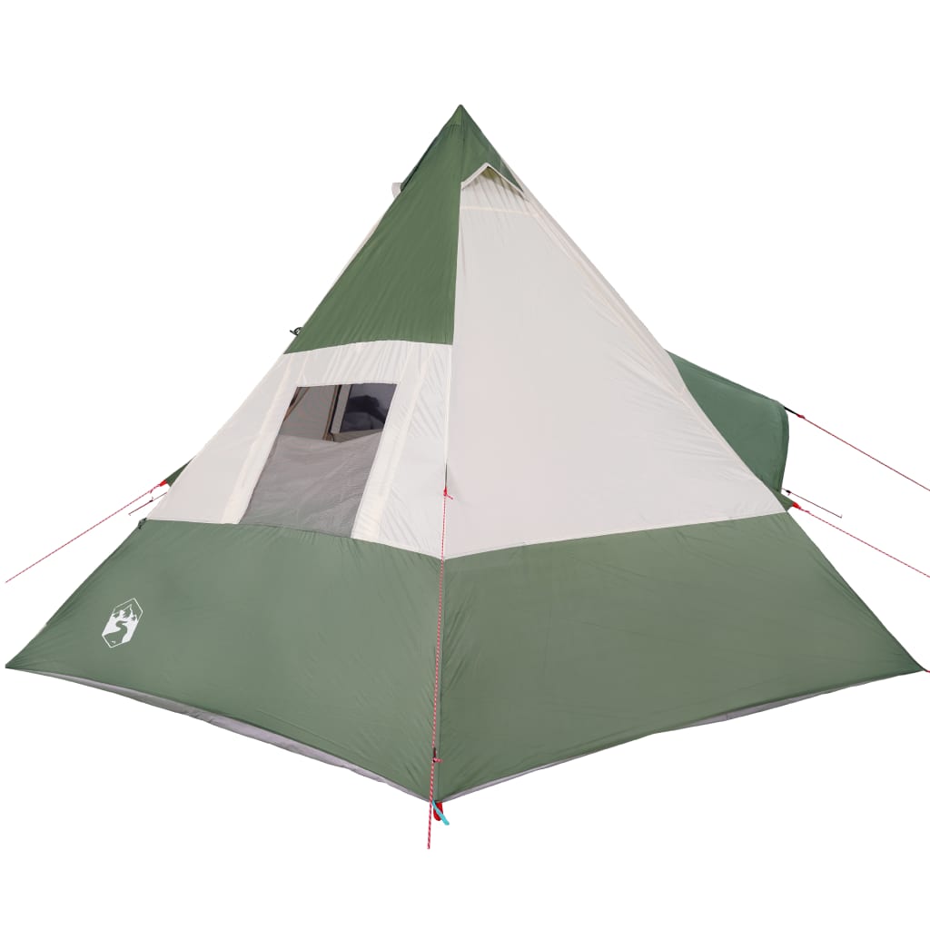 Tent 7-persoons 350x350x280 cm 185T taft groen