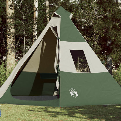 Tent 7-persoons 350x350x280 cm 185T taft groen