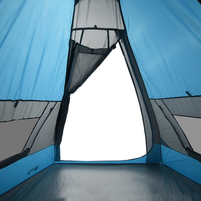 Tent 7-persoons 350x350x280 cm 185T taft blauw