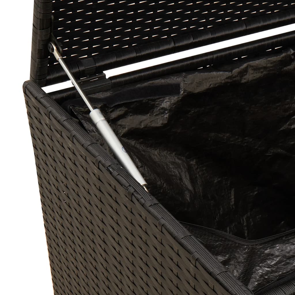 Tuinbox 283 L poly rattan zwart