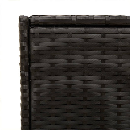 Tuinbox 283 L poly rattan zwart