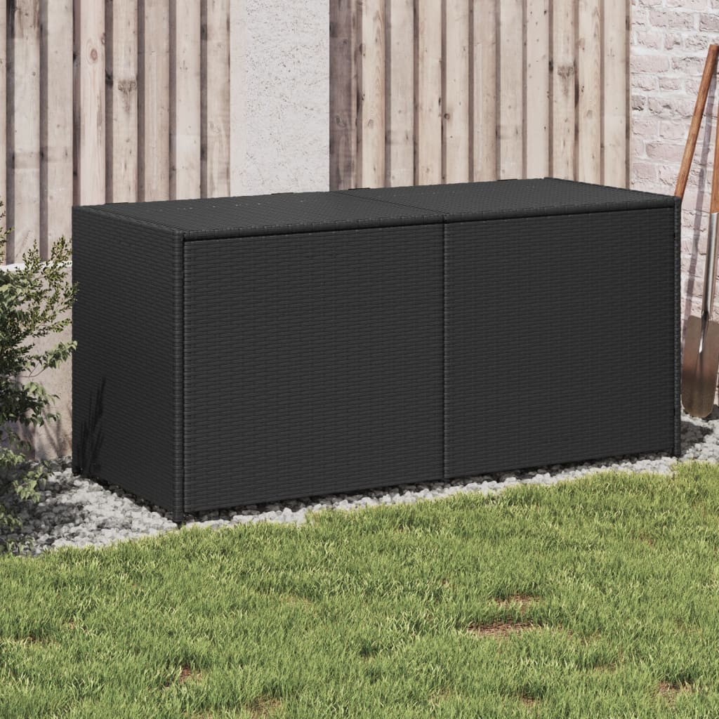 Tuinbox 283 L poly rattan zwart