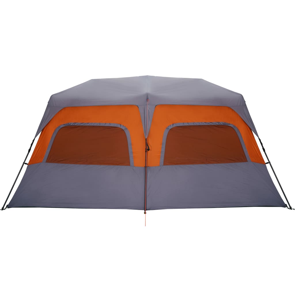 Tent 10-persoons waterdicht grijs en oranje