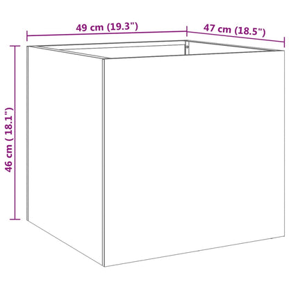 Plantenbakken 2 st 49x47x46 cm roestvrij staal zilverkleurig