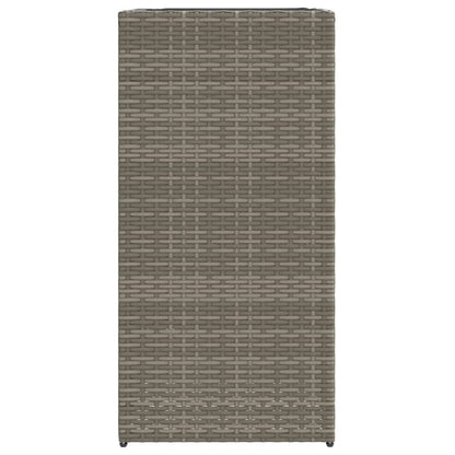 Plantenbakken 2 st 40x40x80 cm poly rattan grijs