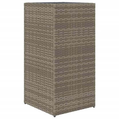 Plantenbakken 2 st 40x40x80 cm poly rattan grijs