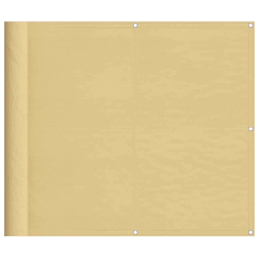 Balkonscherm 90x600 cm 100% oxford polyester zandkleurig