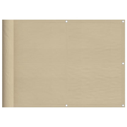 Balkonscherm 75x800 cm 100% oxford polyester beige