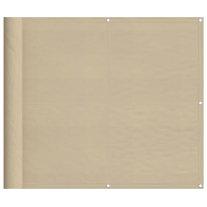 Balkonscherm 90x800 cm 100% oxford polyester beige
