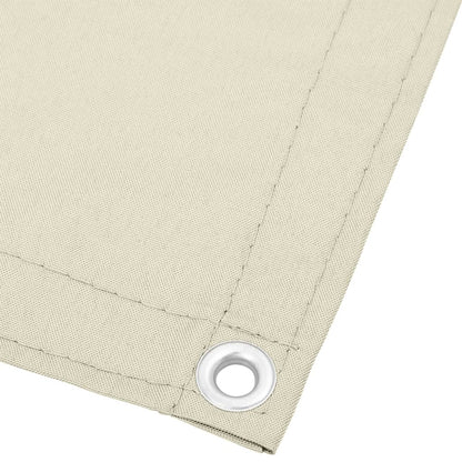 Balkonscherm 120x1000 cm 100% oxford polyester crèmekleurig