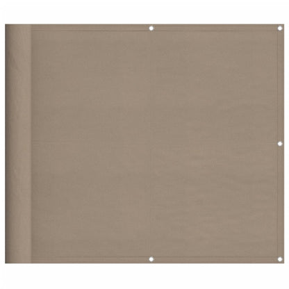 Balkonscherm 90x700 cm 100% oxford polyester taupe