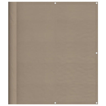 Balkonscherm 120x800 cm 100% oxford polyester taupe