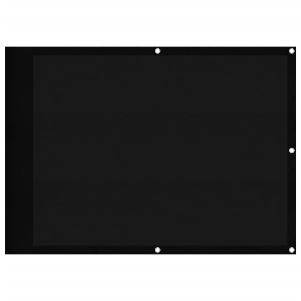 Balkonscherm 75x700 cm 100% oxford polyester zwart