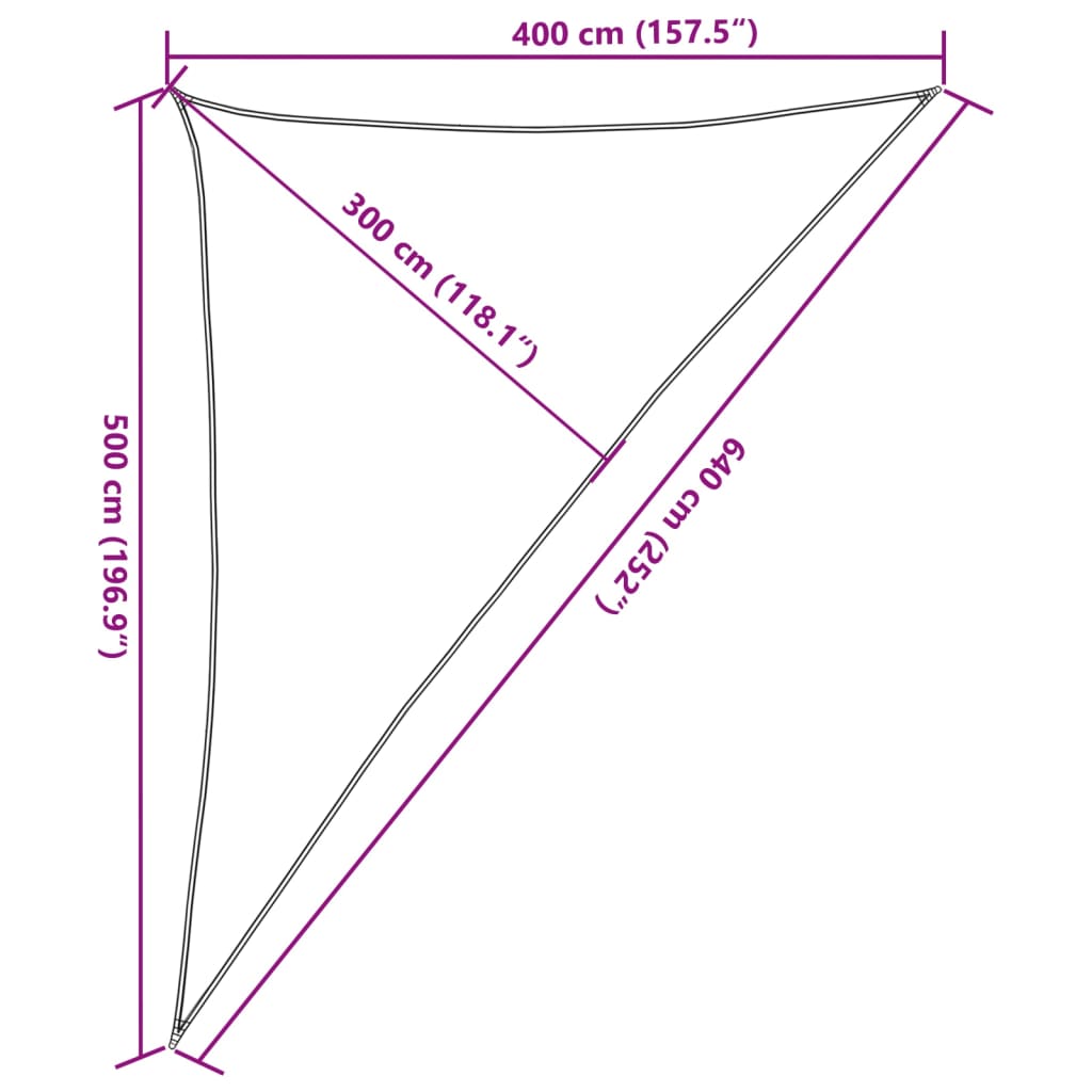 Zonnezeil 4x5x6,4 m 100% polyester oxford lichtgrijs