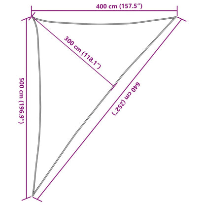 Zonnezeil 4x5x6,4 m 100% polyester oxford lichtgrijs